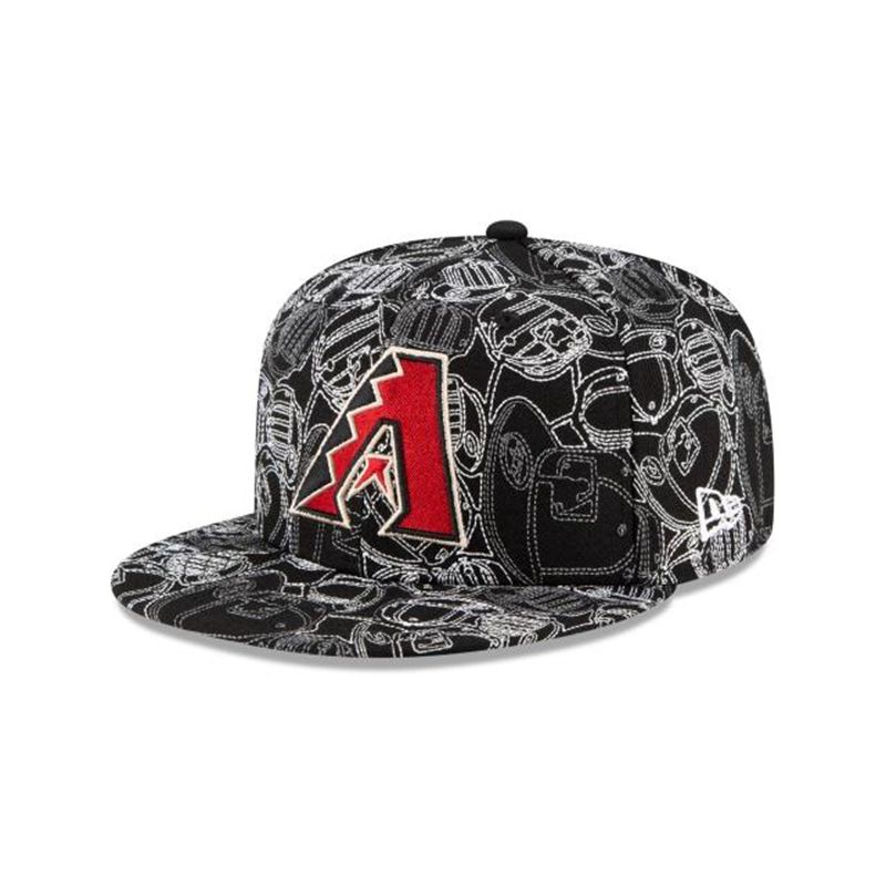 MLB Arizona Diamondbacks Cap Chaos 59Fifty Fitted (MAK3492) - Red New Era Caps